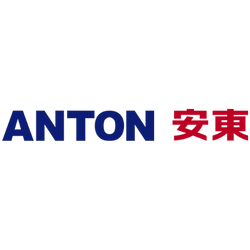 anton-oilfield-services-logo Bilingual logo for "ANTON" with the name in navy blue English text and red Chinese characters.