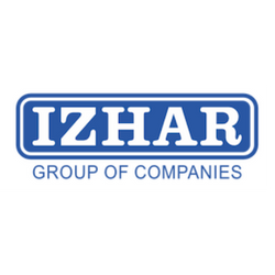 izhar-group-of-companies-logo Blue and white logo for IZHAR GROUP OF COMPANIES with "IZHAR" framed in a rounded blue box.